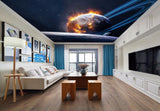 Avikalp MWZ3299 Space Earth Globe HD Wallpaper for Ceiling