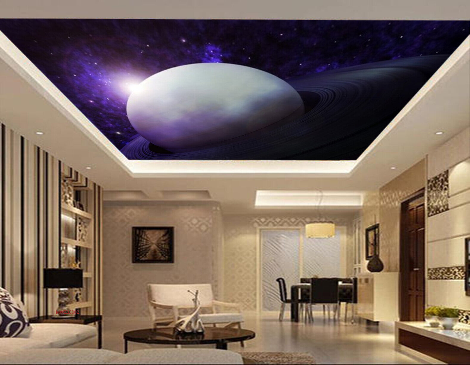 Avikalp MWZ3300 Moon Space Stars HD Wallpaper for Ceiling