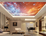 Avikalp MWZ3301 Orange Blue Space Stars HD Wallpaper for Ceiling