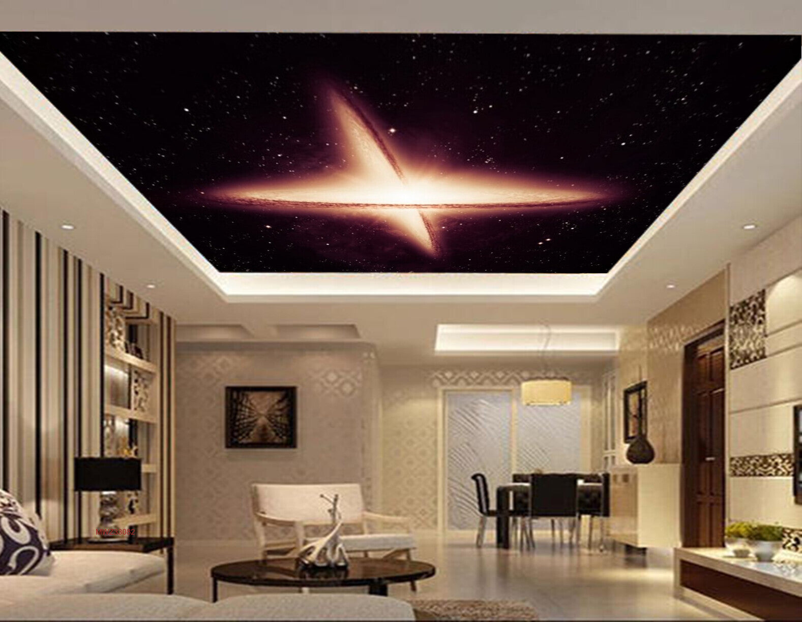 Avikalp MWZ3308 Moon Eclipse Stars Space HD Wallpaper for Ceiling