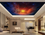 Avikalp MWZ3311 Orange Blue Space Sun HD Wallpaper for Ceiling