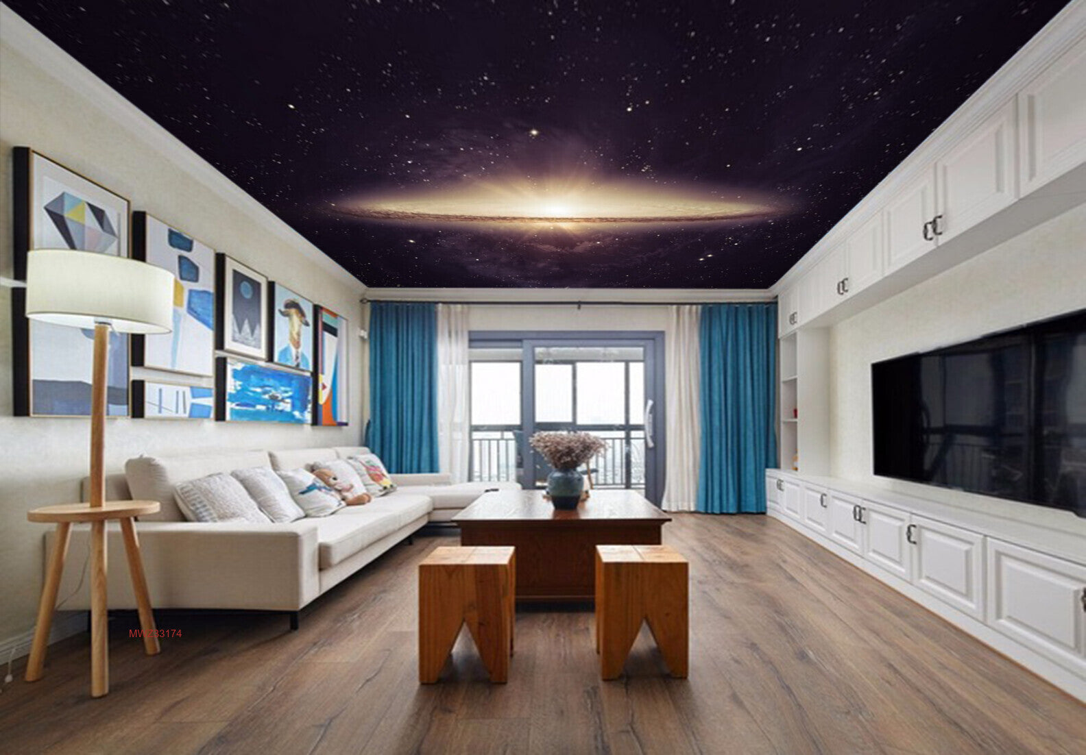 Avikalp MWZ3317 Eclipse Stars Space HD Wallpaper for Ceiling