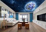 Avikalp MWZ3329 Space Stars Earth Globe HD Wallpaper for Ceiling