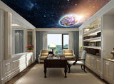 Avikalp MWZ3335 Earth Sun Moon Stars Space HD Wallpaper for Ceiling