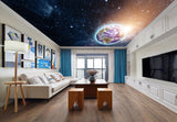 Avikalp MWZ3335 Earth Sun Moon Stars Space HD Wallpaper for Ceiling