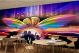 Avikalp MWZ3473 Rainbow Coloured Feathers Mic Singers Popcorn HD Wallpaper for Disco Club Karaoke