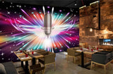 Avikalp MWZ3478 Mic Stars Waves Shining HD Wallpaper for Disco Club Karaoke