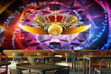 Avikalp MWZ3486 Mic Crown Wings Dj Lights HD Wallpaper for Disco Club Karaoke