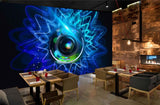 Avikalp MWZ3505 Blue Green Eye Flower HD Wallpaper for Disco Club Karaoke