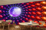 Avikalp MWZ3513 Red Purple Sphere Lightings HD Wallpaper for Disco Club Karaoke