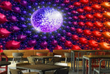 Avikalp MWZ3513 Red Purple Sphere Lightings HD Wallpaper for Disco Club Karaoke