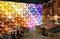 Avikalp MWZ3531 Orange Yellow Pink Purple Flower Blocks HD Wallpaper for Disco Club Karaoke