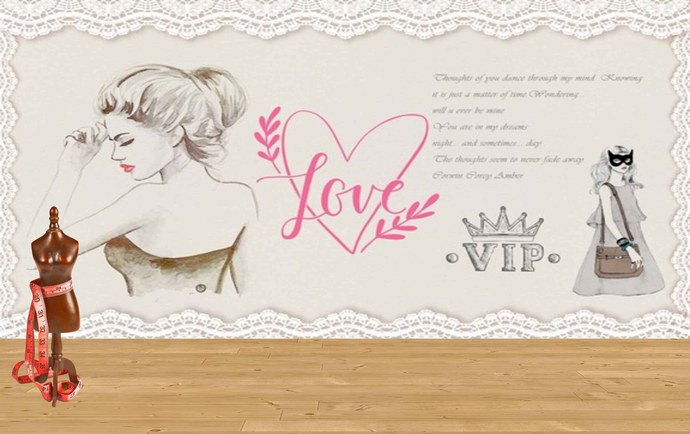 Avikalp MWZ3575 Girls Love Vip Fashion Clothes HD Wallpaper for Fashion Boutique